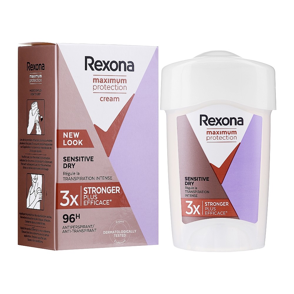 Rexona Maximum Protection Sensitive Dry Antiperspirant Cream 45 ml 